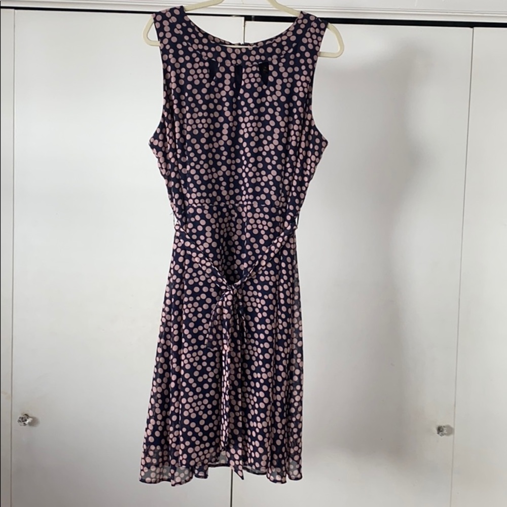 I LE New York Polkadot Dress Blue/ Pink Size 16